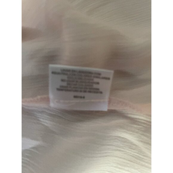 Worthington Womens Light Pink Sheer Button-Up Blouse With Ruffle Collar & Pintuc - Picture 6 of 12